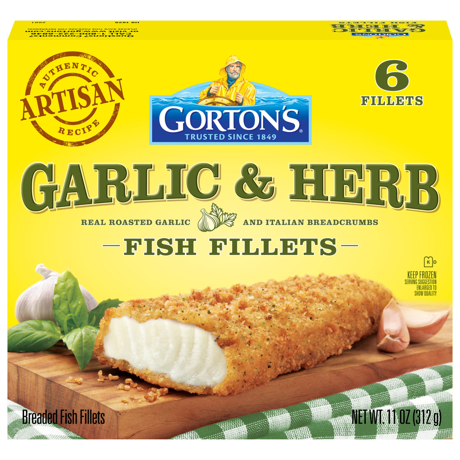 Roasted Garlic Italian Herb Pollock Fillets Gorton S Seafood