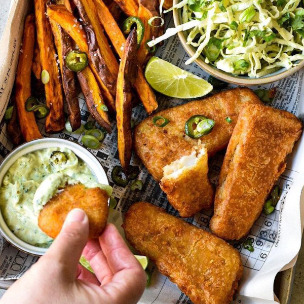 panko haddock fish and chips